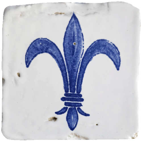 Lergods Mönster Fleur de Lys Simple Blå