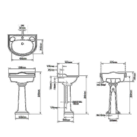 Heritage Dorchester tvättställ 53 cm