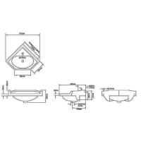 Dorchester hörntvättställ