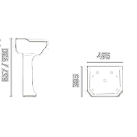 Heritage Granley tvättställ 50 cm