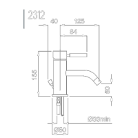 Kobuk tvättställsblandare 2312 Kobuk tvättställsblandare 2312