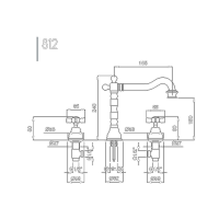 Princeton tvättställsblandare 812