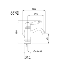 Denver tvättställsblandare 6319D Denver tvättställsblandare 6319D