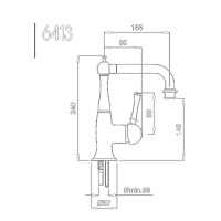 Denver tvättställsblandare 6413 Denver tvättställsblandare 6413