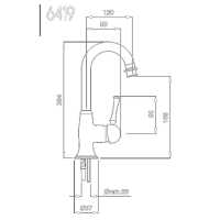 Denver tvättställsblandare 6419 Denver tvättställsblandare 6419