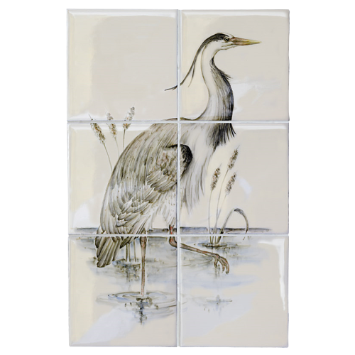 Brittiska Fåglar Häger Panel A