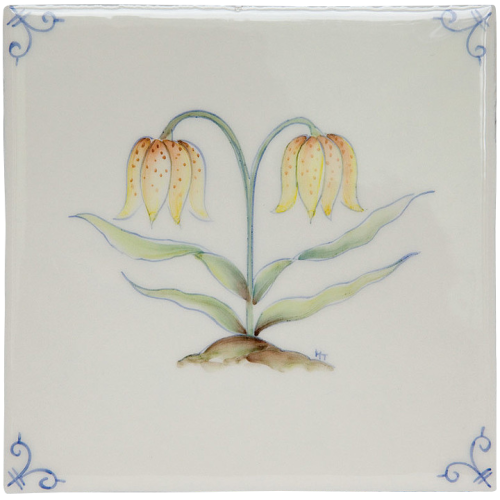 Flerfärgad Delft Flower 3