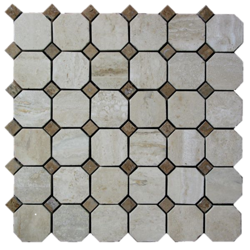Marmor Octagonum Travertino Romano Noce