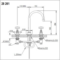 Coventry tvättställsblandare 28.261 Coventry tvättställsblandare 28.261