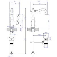 Oxford Tvättställsblandare, 1-håls 6312