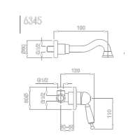 Oxford köks- och tvättställsblandare 6345 Oxford köks- och tvättställsblandare 6345