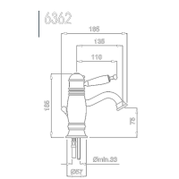 Oxford tvättställsblandare 6362 Oxford tvättställsblandare 6362