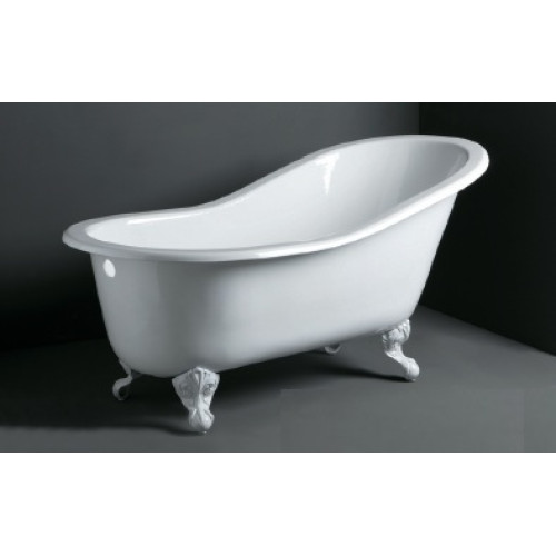 Badkar i gjutjärn emaljerat på insida och utsida